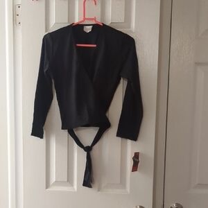 Capezio Black Wrap Top